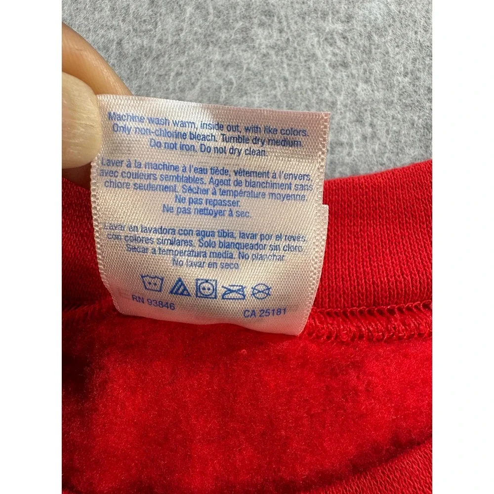 Gildan Red For the‎ Love of the Game American Flag Sweatshirt Mens XL Pullover - Picture 7 of 9